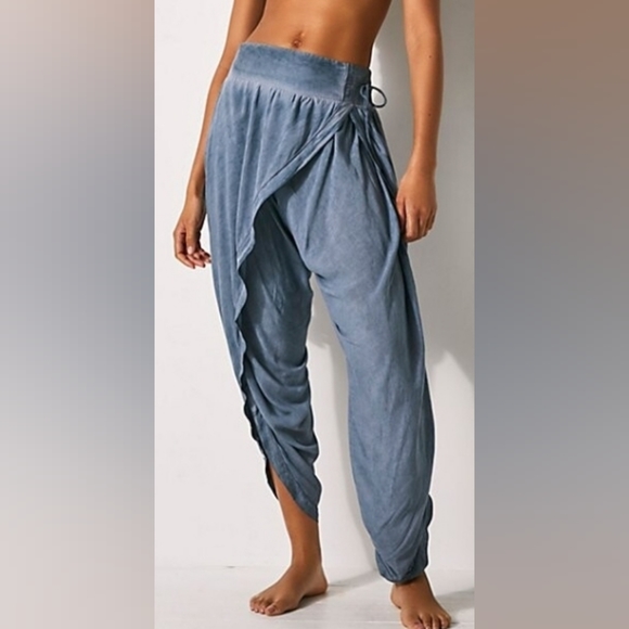 Free People Pants - Intimately Free People Act Natural Lounge Pants Drop-Crotch Harem Vibe Blue L